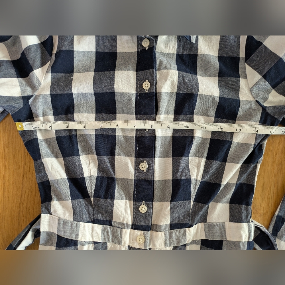 J Crew Checkered Long Sleeve Shirt Dress - Picture 6 of 7